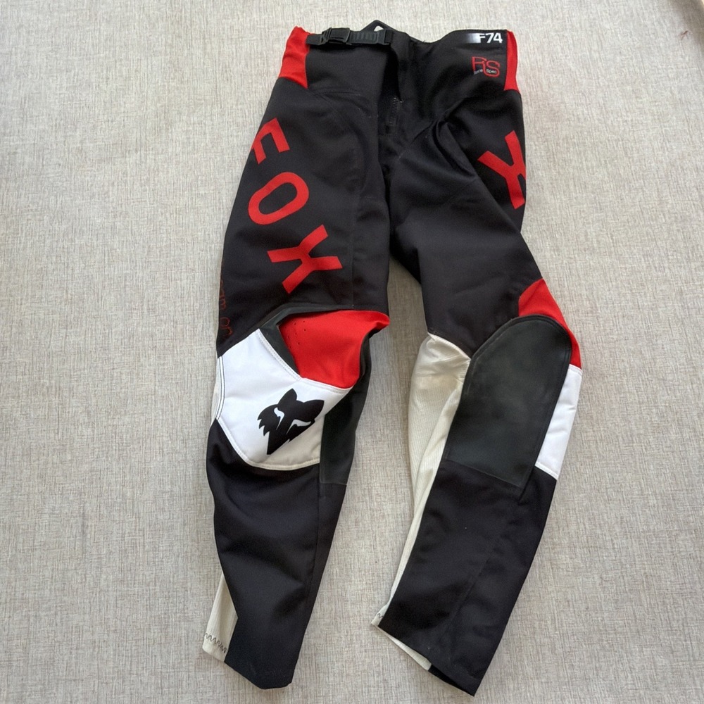 Fox Racing Youth 180 Race Spec Motocross Pants Y24 Black Red White MX Dirt Bike